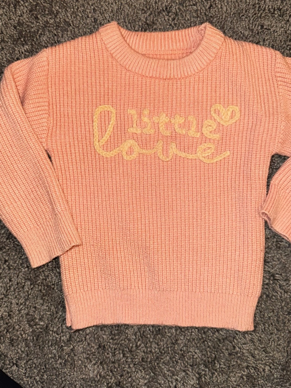 18-24 m Little Love Pink Rib-Knit Sweater
